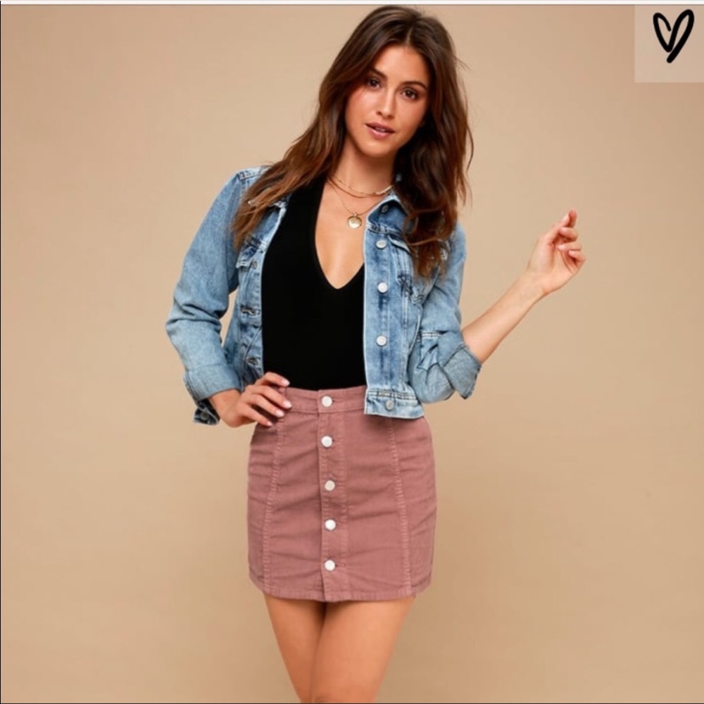 Billabong Push My Buttons Corduroy Skirt - Size 26